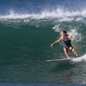 team rider Eric on the ageing rocker beachbeat surfboards model